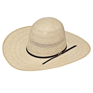 NRS Hats 20X Two Tone With Single Row Vent 4 1/4 Inch Brim Open Crown Straw Cowboy Hat