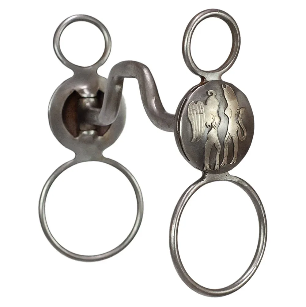 NRS Large Concho Square Port Globe Bit - Angel & Devil