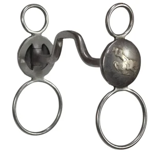NRS Large Concho Square Port Globe Bit - Bucking Horse