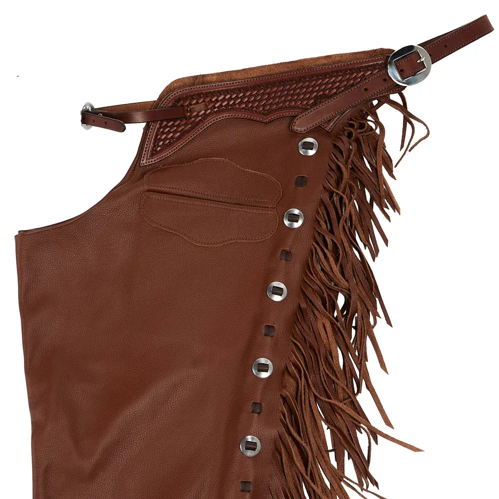 NRS Medium Brown and Chocolate Lace Extra Large Chaps - Image 2