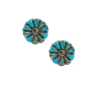 NRS Medium Turquoise Cluster Earrings