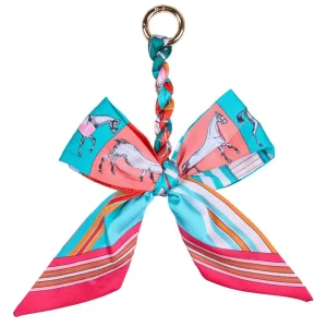 NRS Multicolored Marching Horse Bow Keychain