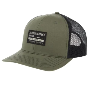 NRS National Ropers Supply Applique Patch Loden and Black Cap