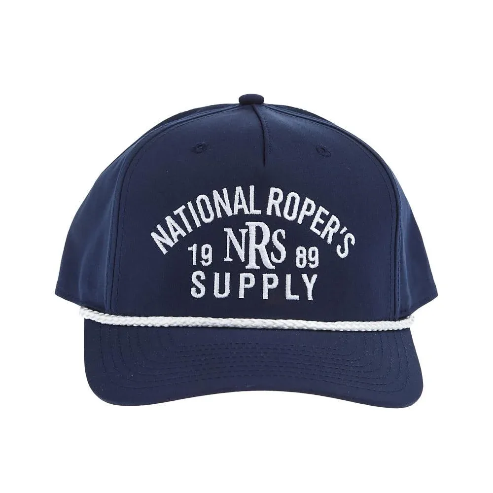 NRS National Ropers Supply Navy & White Rope Cap