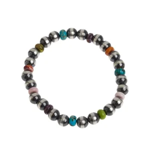 NRS Navajo Pearl with Stone Bracelet
