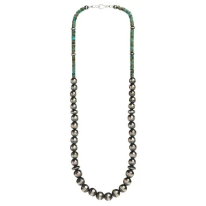 NRS Navajo Pearl with Turquoise Necklace