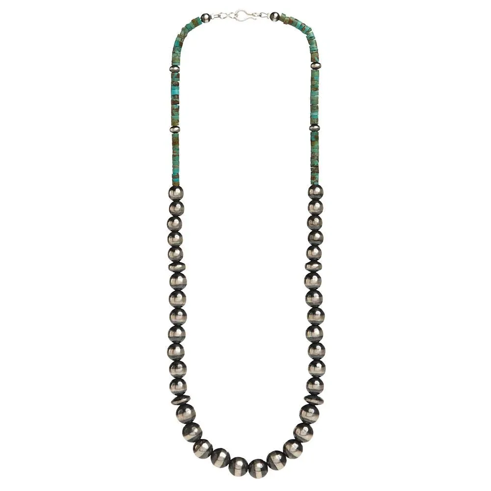 NRS Navajo Pearl with Turquoise Necklace