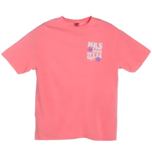 NRS NRS Ranch Texas Groovy Logo Neon Coral Tee