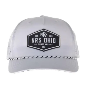 NRS Ohio White & Black Rubber Patch Cap
