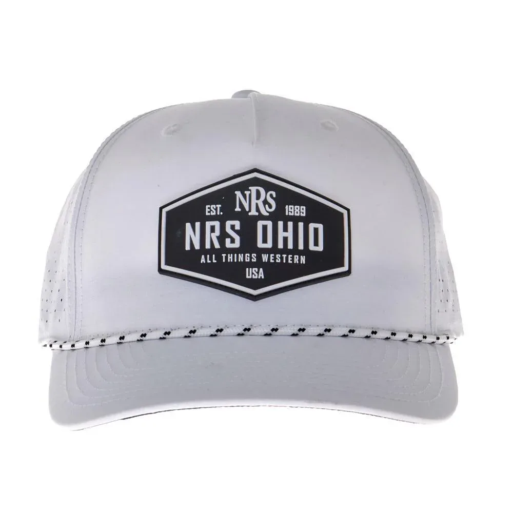 NRS Ohio White & Black Rubber Patch Cap