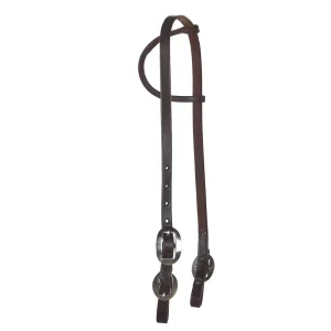 NRS Oiled Single Ear Headstall with Buckles