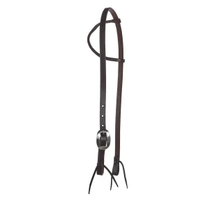 NRS Oiled Single Ear Headstall with Tie Ends