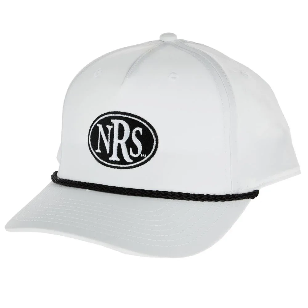 NRS Oval Logo White With Black Rope Cap