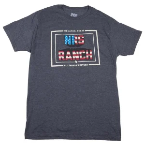 NRS Ranch Black with Flag Logo Tee Shirt