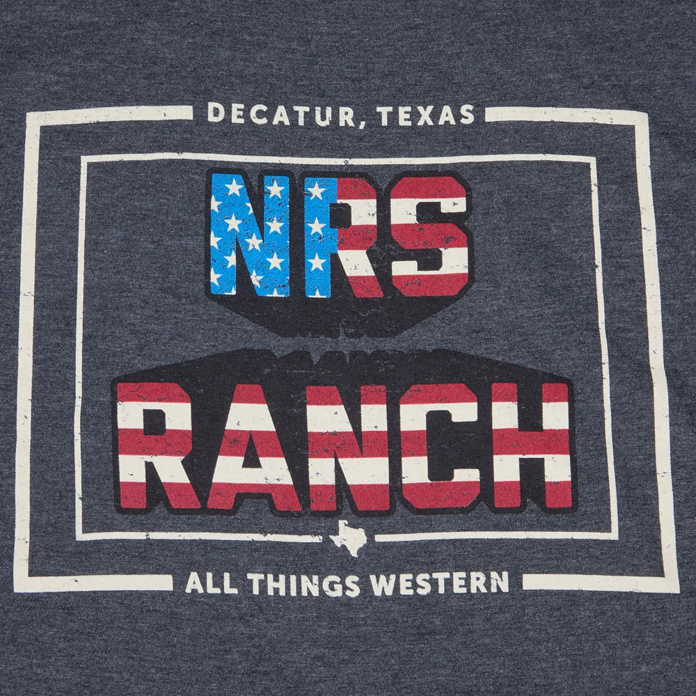 NRS Ranch Black with Flag Logo Tee Shirt - Image 2