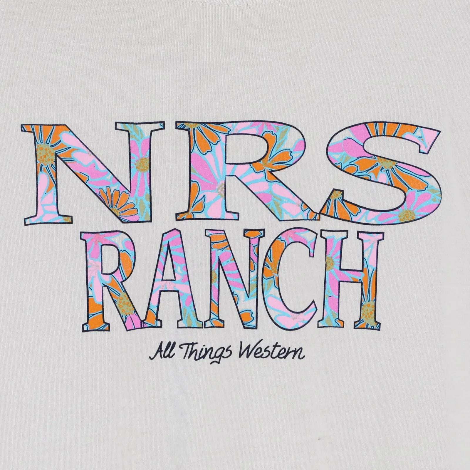 NRS Ranch Cappuccino Floral Logo Tee - Image 2