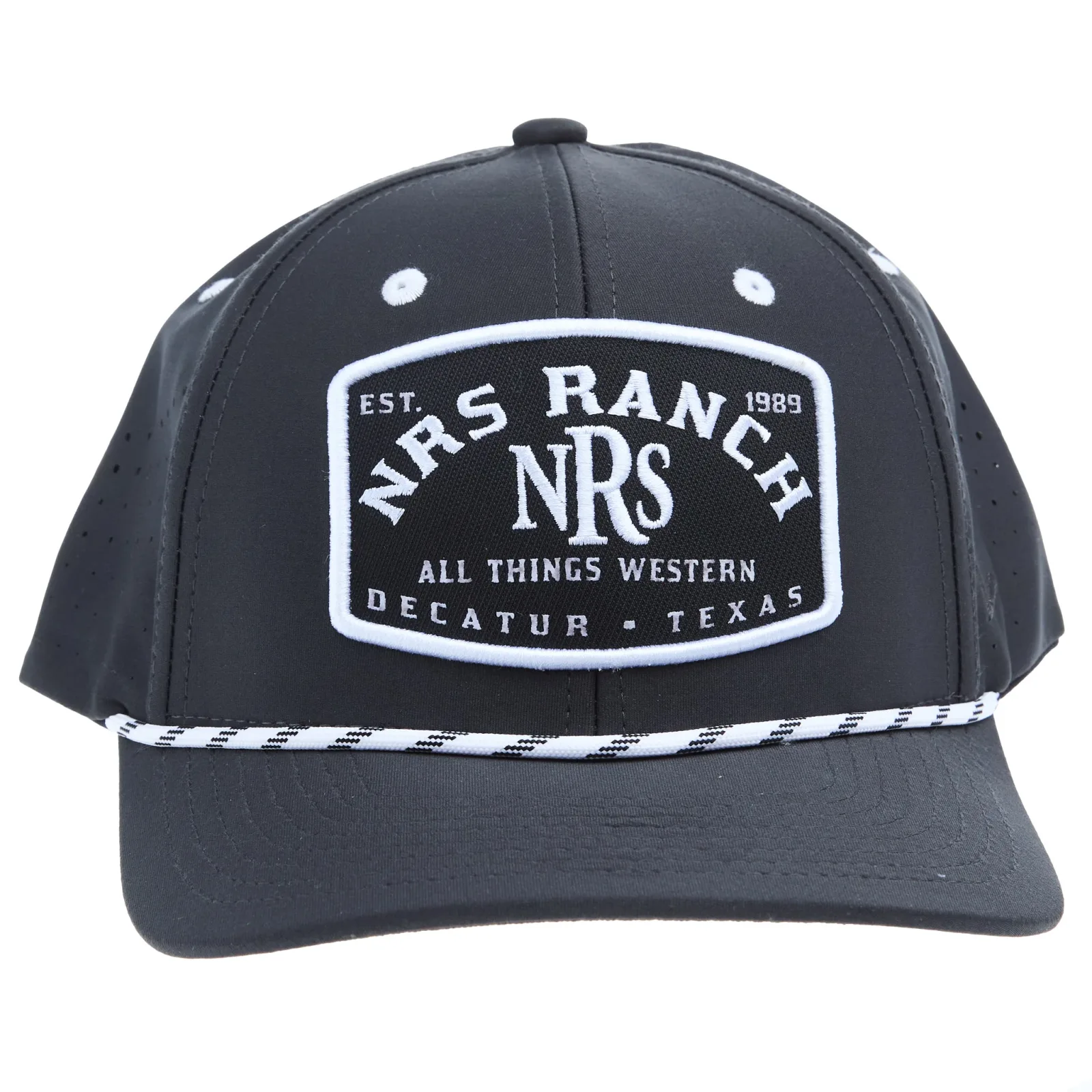 NRS Ranch Charcoal and White Rope Cap - Image 2