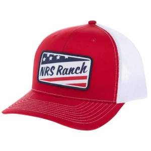 NRS Ranch Flag Patch Red and White Cap