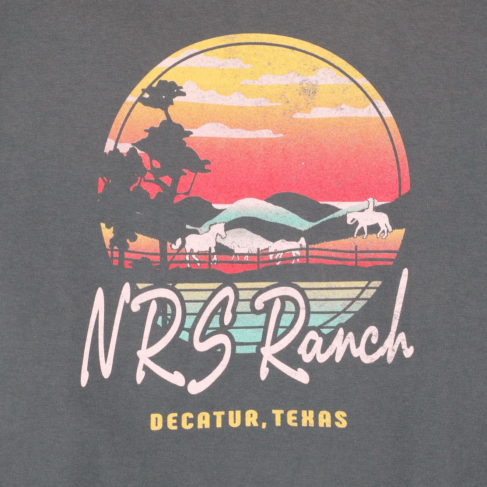 NRS Ranch Horse Corral Teal Tee - Image 2
