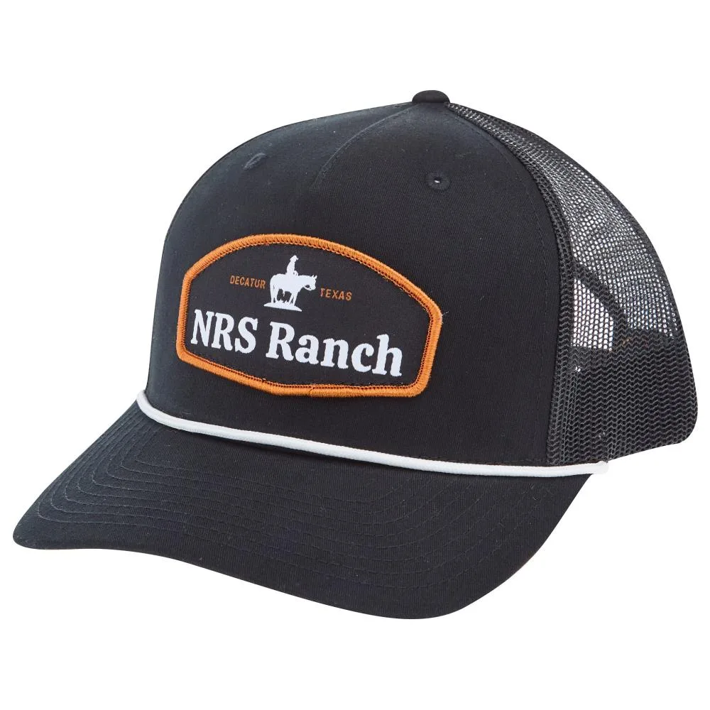 NRS Ranch Horse/Rider Logo Black/White Cap