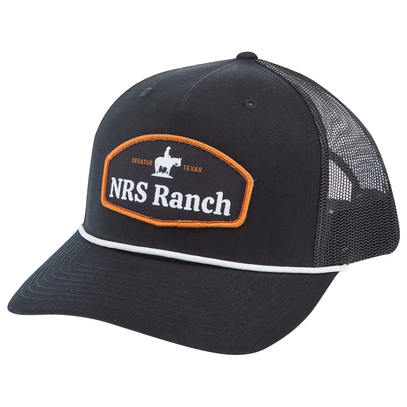 NRS Ranch Horse/Rider Logo Black/White Cap - Image 2