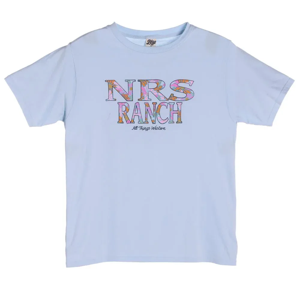 NRS Ranch Powder Floral Logo Tee