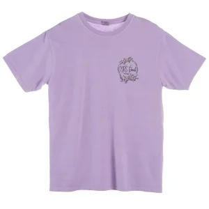 NRS Ranch Round Floral Logo Wisteria Tee