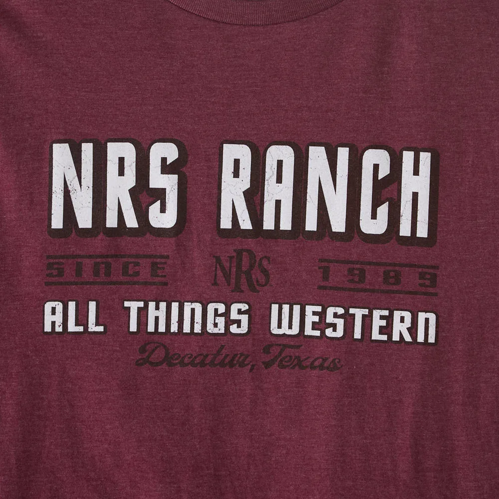 NRS Ranch Since 1989 Maroon Tee Shirt - Image 2