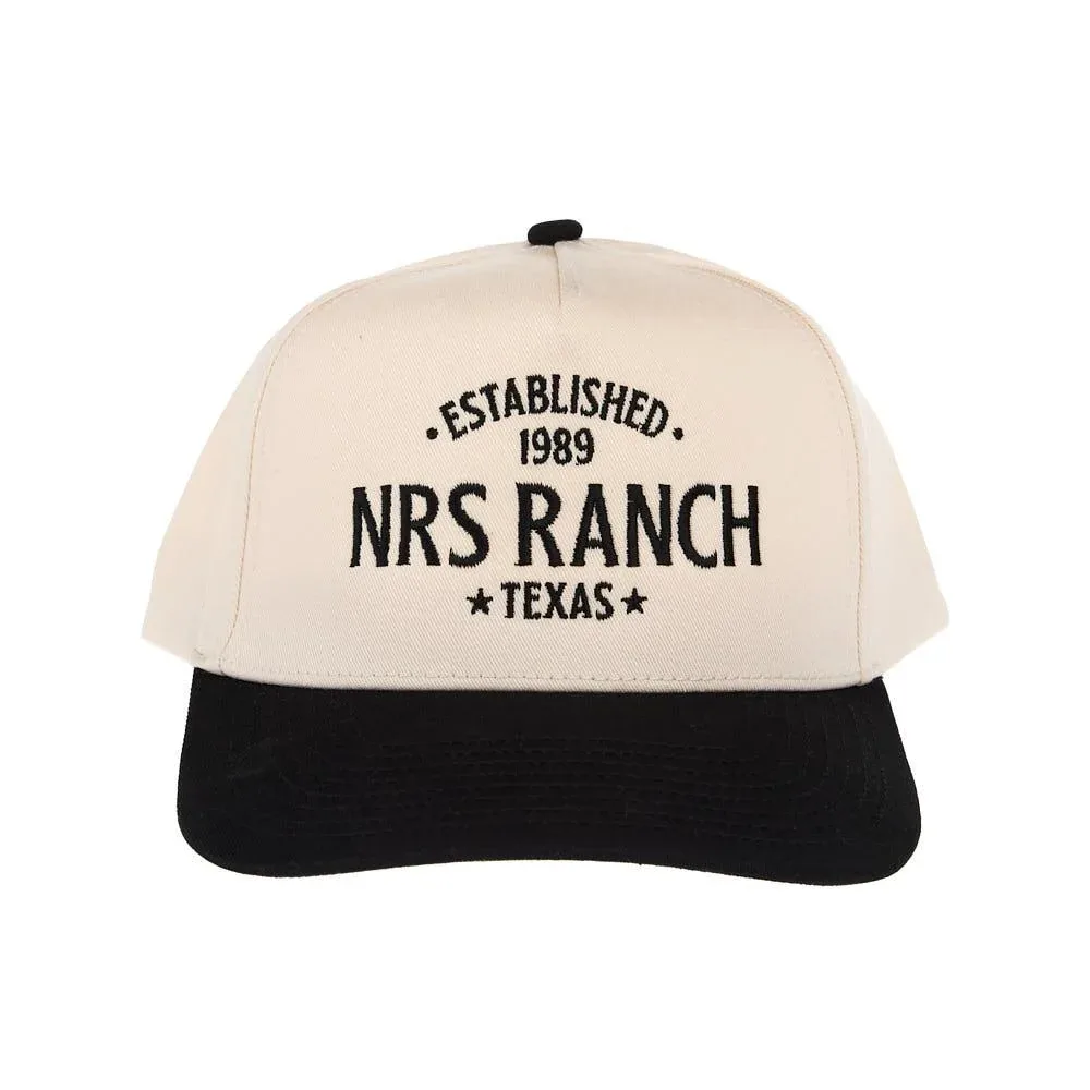NRS Ranch Texas Cream & Black Embroidered Logo Cap