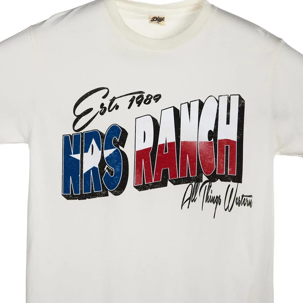 NRS Ranch Texas Flag Logo Ivory Tee Shirt - Image 2