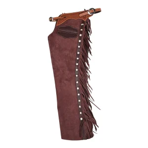 NRS Roughout Burgundy and White Lace Small Chaps