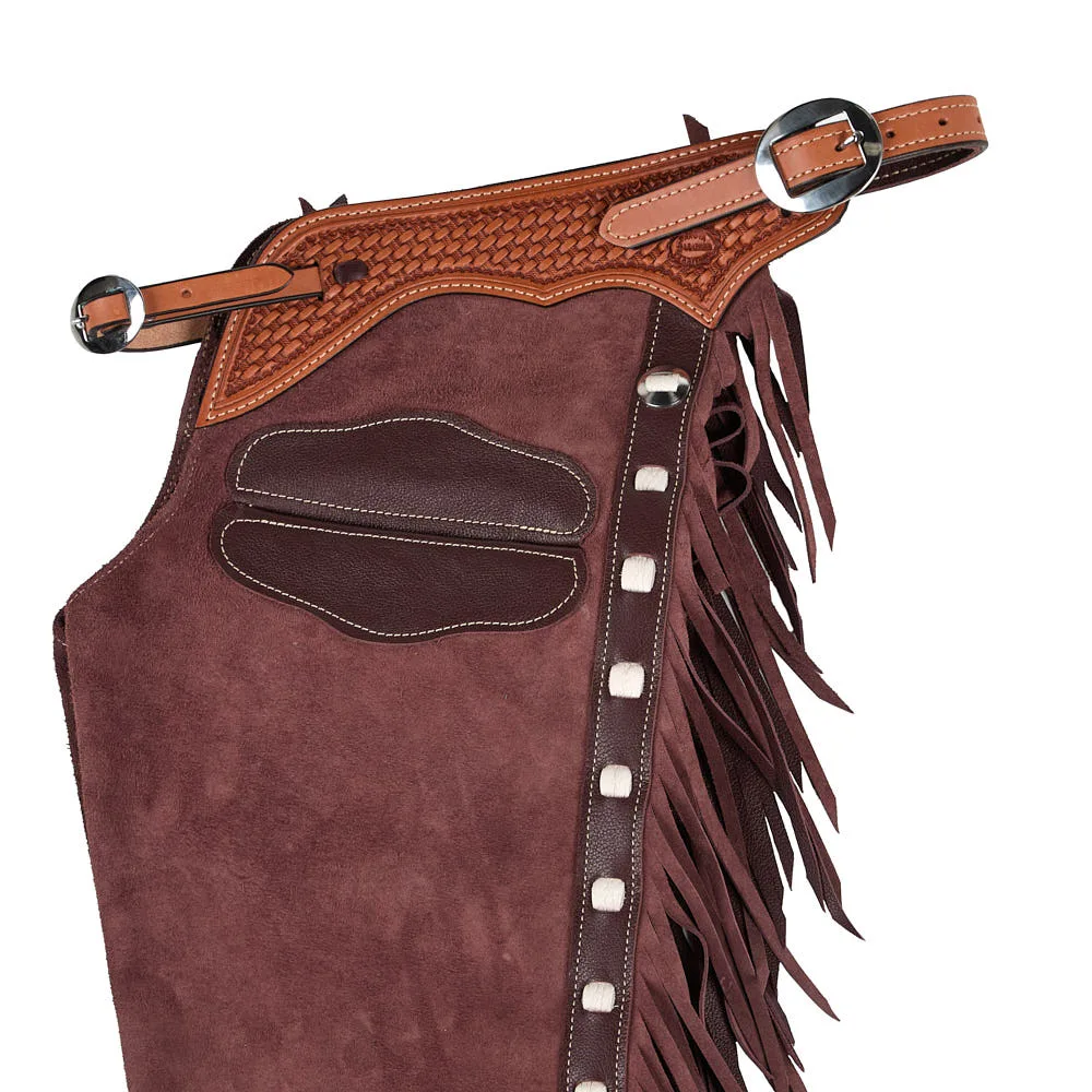 NRS Roughout Burgundy and White Lace Small Chaps - Image 2