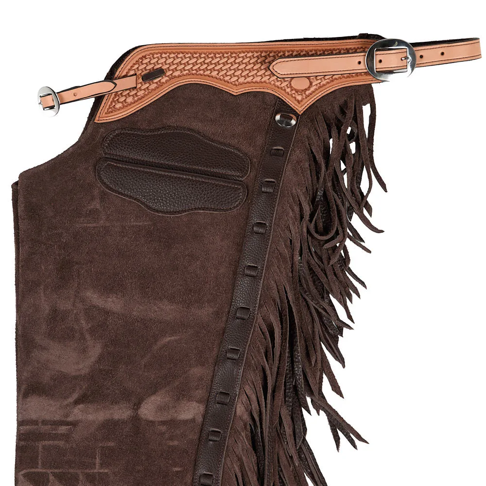 NRS Roughout Chocolate Lace Medium Chaps - Image 2