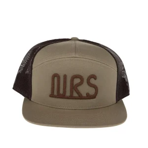 NRS Running Logo Khaki & Brown Cap