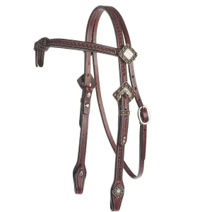 NRS Silver Basket Stamp Futurity Knot Browband Show Headstall