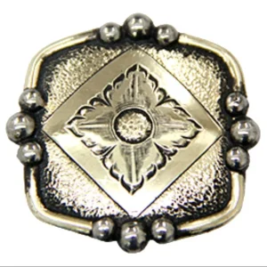 NRS Silver Diamond 1.5in Screwback Concho