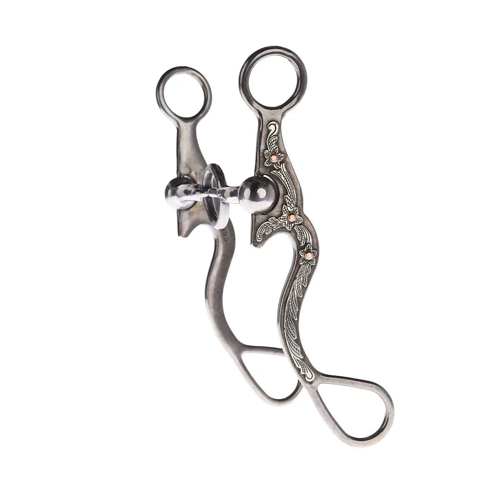 NRS Silver Floral Smooth Lifesaver Shank Bit - Image 2