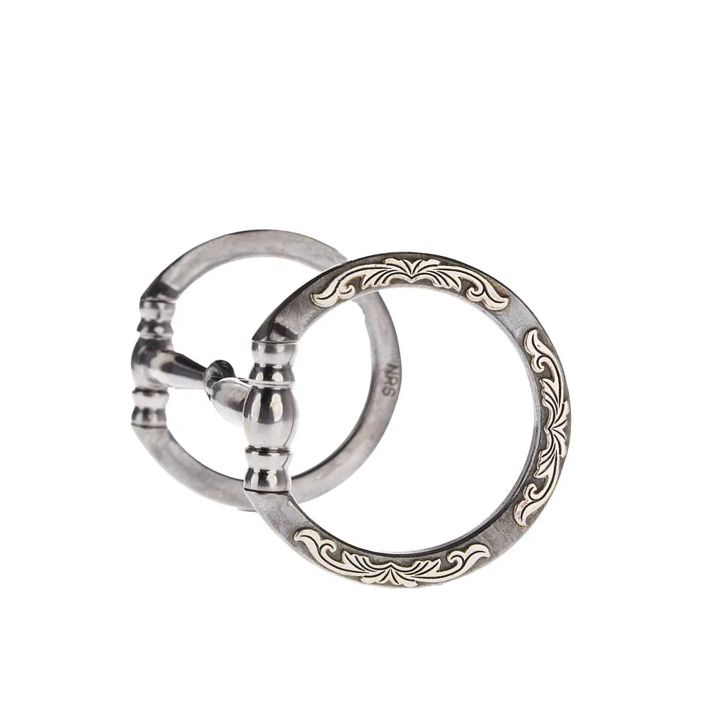 NRS Silver Floral Smooth Snaffle Bit - Image 2