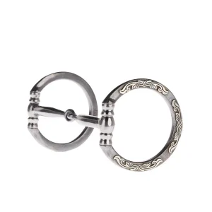 NRS Silver Floral Smooth Snaffle Bit