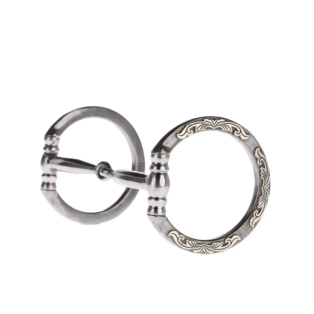 NRS Silver Floral Smooth Snaffle Bit