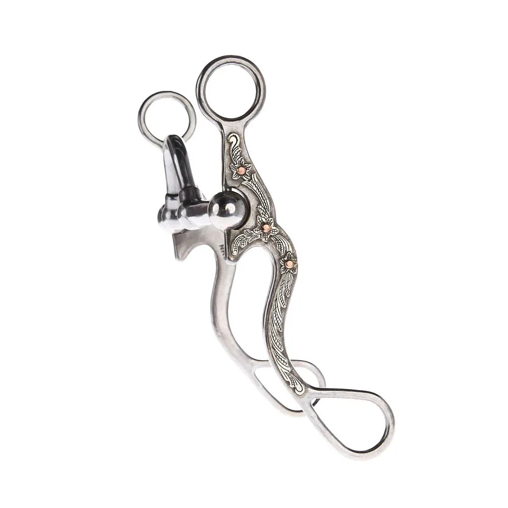 NRS Silver Floral Victory Port Shank Bit - Image 2