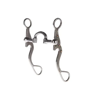 NRS Silver Floral Wide Low Port Shank Bit