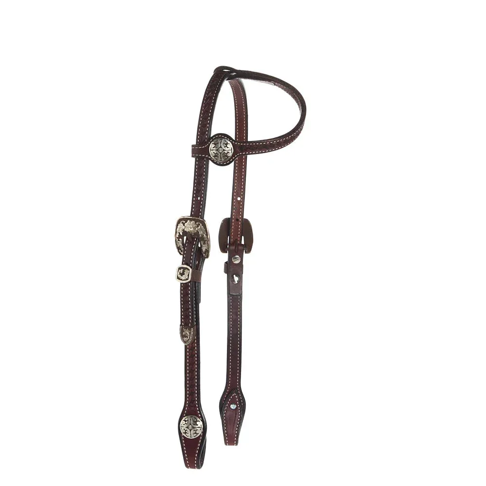 NRS Silver Iron Single Ear Basket Stamp Show Headstall