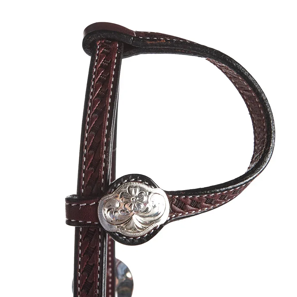 NRS Silver Single Ear Basket Stamp Show Headstall - Image 2