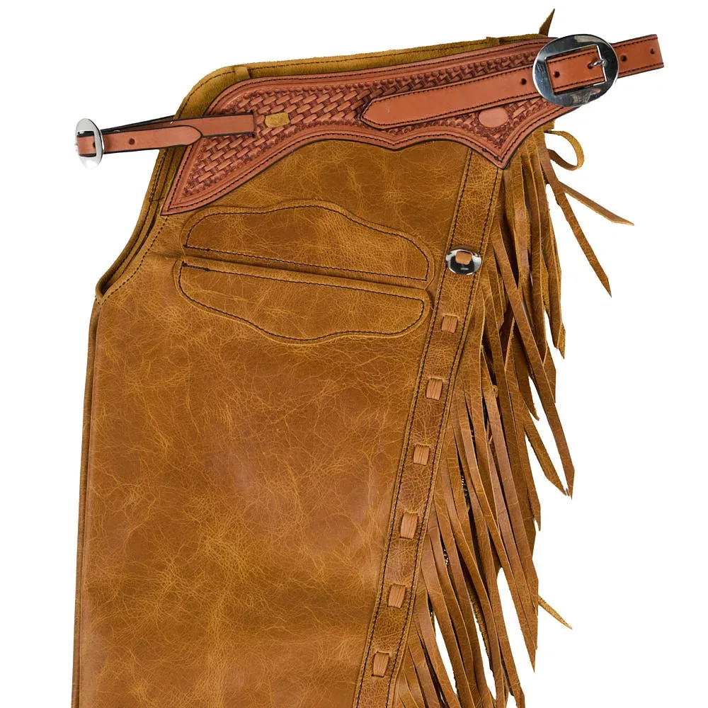 NRS Smoothout Mustard and Tan Lace Small Chaps - Image 2