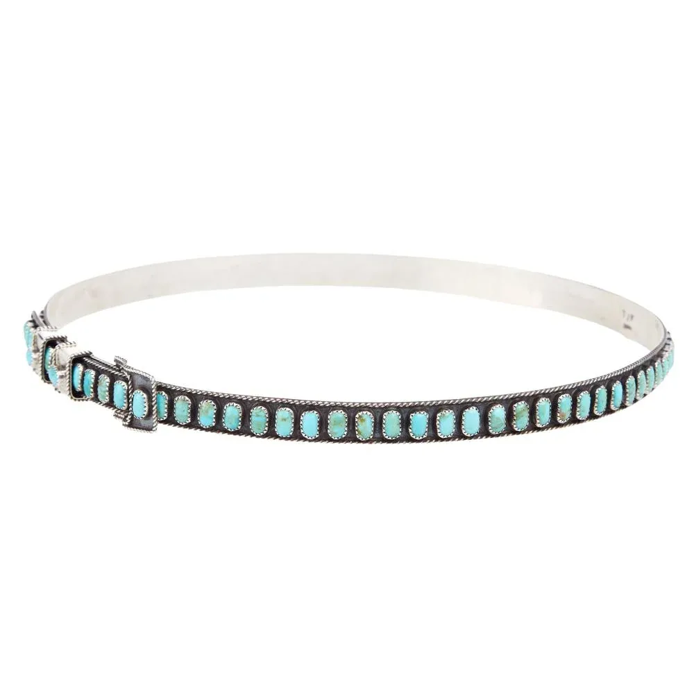 NRS Sterling Silver and Authentic Turquoise Hat Band