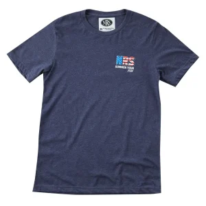 NRS Summer Tour 23 Heather Navy Flag Tee
