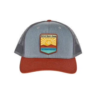 NRS Sunset Patch Grey & Orange Cap