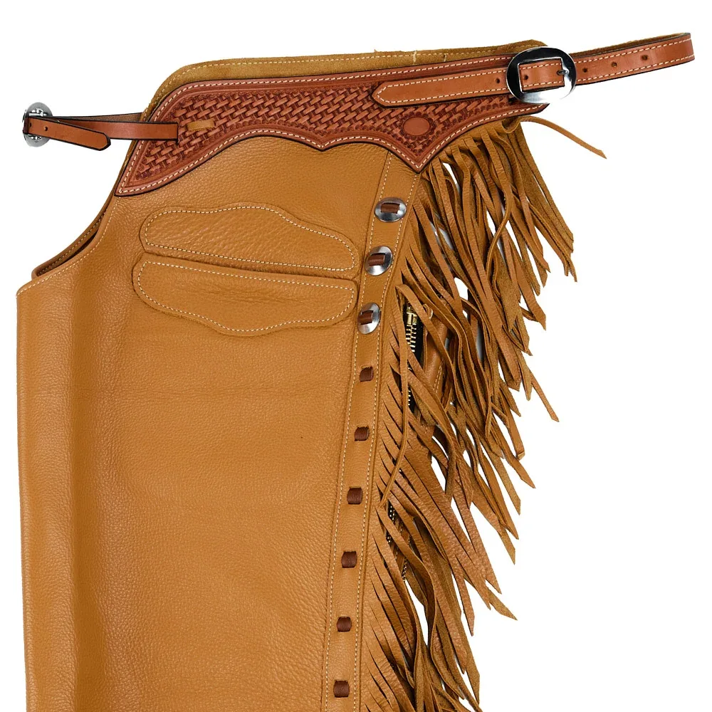 NRS Sunset Tan and Brown Lace Large Chaps - Image 2