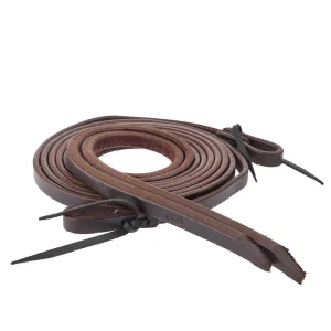 NRS Tack 5/8in x 8ft Oiled Split Reins with Tie Ends